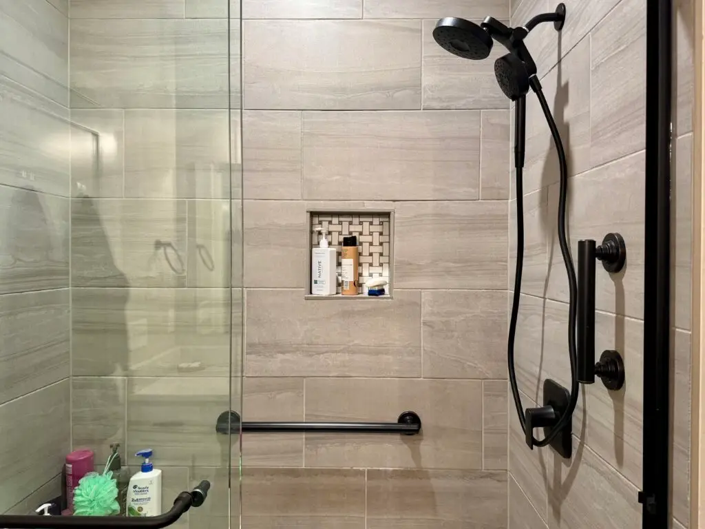 Grab Bar Installation in Coralville Tile Shower
